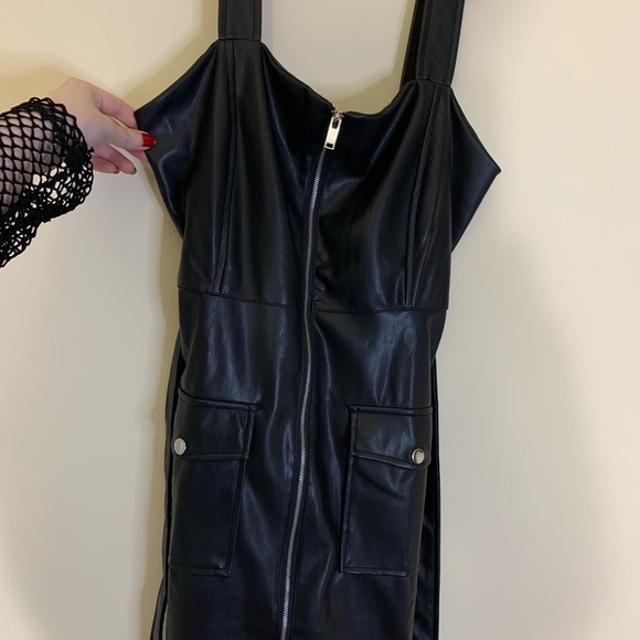 Love Tree Pleather Dress Size Medium - Picture 5 of 7